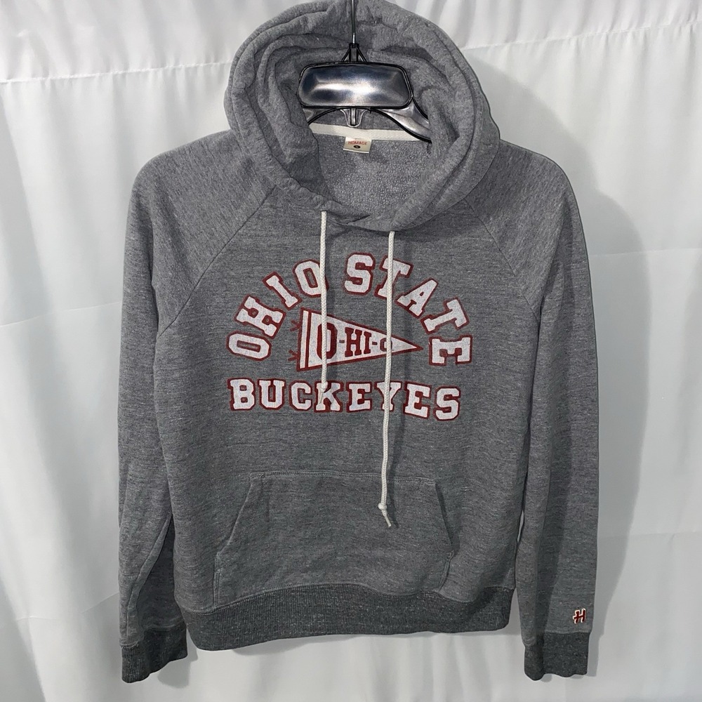 Homage Ohio State University Buckeyes Pennant Hoodie Sweatshirt Womens Small